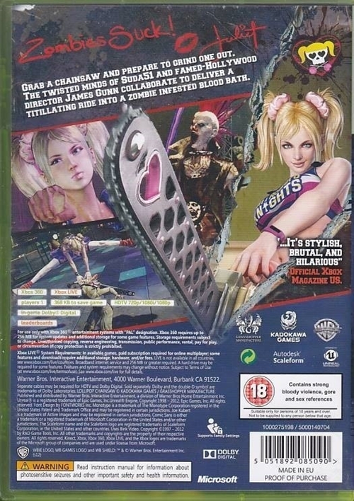 Lollipop Chainsaw - XBOX 360 (B Grade) (Genbrug)